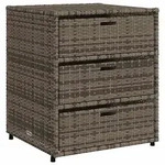 vidaXL Gartenschrank, Grau, Naturmaterialien, 59x69x55 cm, Aufbewahrung &