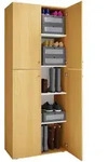 Mid.you Aktenschrank, Buche, Holzwerkstoff, 4 F&auml;cher, 70x182x37 cm, Arbeitszimmer,