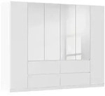 Rauch M&ouml;bel Dreht&uuml;renschrank, Silber, Wei&szlig;, Holzwerkstoff, 6 F&auml;cher, 4