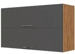 Held K&uuml;chenoberschrank, Anthrazit, Eiche Wotan, Holzwerkstoff, 100x57x34 cm,...