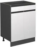 Vicco K&uuml;chenunterschrank, Wei&szlig;, Anthrazit, Holzwerkstoff, 1 F&auml;cher, 1 Schubladen,
