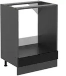 Vicco Herdumbauschrank, Schwarz Hochglanz, Anthrazit, Holzwerkstoff, 1 F&auml;cher,