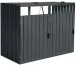 Home Deluxe M&uuml;lltonnenbox, Anthrazit, Metall, 160x122x80 cm, Aufbewahrung &