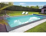 Pool-Set, Blau, Kunststoff, 400x150x800 cm, Freizeit, Pools und Wasserspa&szlig;,...