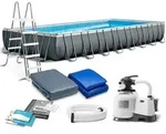Pool, Blau, Textil, 975x132x488 cm, Freizeit, Pools und Wasserspa&szlig;, Pools