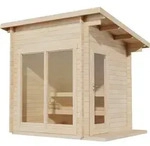 FinnTherm Gartensauna, Natur, Holz, 3-Sitzer, Rechteckig, 278x261x228 cm,...