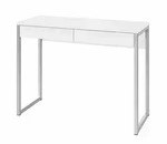 ebuy24 Schreibtisch, Wei&szlig;, Holzwerkstoff, 2 Schubladen, 102x76x40 cm, Arbeitszimmer,