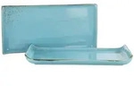 Creatable Servierplatten-Set, Hellblau, Keramik, 2-teilig, rechteckig, 16.5x33...