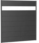 Biohort Sichtschutz, Dunkelgrau, Metall, Kunststoff, 180x182x4.4 cm, Sonnen- &