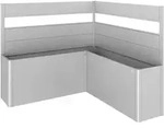 Biohort Sichtschutz, Silber, Metall, Kunststoff, 201x91x201 cm, Sonnen- &