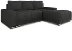 Sofnet Ecksofa, Schwarz, Textil, 5-Sitzer, L-Form,Rechteckig, 255x180 cm,...