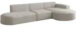 Fun M&ouml;bel Ecksofa, Perlmutt, Textil, L-Form, 296x165 cm, Wohnzimmer, Sofas &