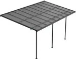 Juskys Terrassendach, Dunkelgrau, Metall, 556x300x300 cm, Sonnen- & Sichtschutz,