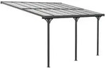 Terrassen&uuml;berdachung, Schwarz, Metall, 435x225x300 cm, Sonnenschutz & Sichtschutz
