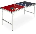 Relaxdays Tischtennisplatte, Mehrfarbig, Metall, Holzwerkstoff, 151x67.5 cm,