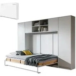 QMM TraumM&ouml;bel Schrankbett, Wei&szlig;, Holzwerkstoff, 140x200 cm, Schlafzimmer,...