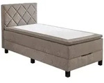 Boxxx Boxspringbett, Taupe, Kunststoff, H3, H&ouml;he ca. 22 cm, 120x200 cm,...
