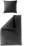 Bierbaum Bettw&auml;sche, Graphit, Textil, Uni, 155x220 cm, Oeko-Tex&reg; Standard 100,