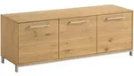 Garderobenbank, Eiche, Metall, Eiche, Balkeneiche, furniert, teilmassiv,...
