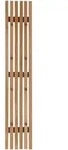 Garderobenpaneel Alwar, Eiche, Holz, Eiche, massiv, 22x120x5 cm,