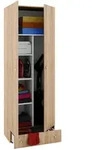 Mid.you Mehrzweckschrank, Sonoma Eiche, Kunststoff, Holzoptik, 4 F&auml;cher, 70x198x39