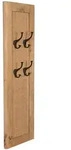 Mid.you Garderobenpaneel, Natur, Schwarz, Holz, Metall, Mangoholz, massiv, 35x110x8