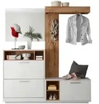 Mid.you Garderobe, Wei&szlig;, Eiche, Holzwerkstoff, 177x195x32 cm, Garderobe,