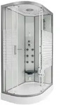 Home Deluxe Dampfdusche, Wei&szlig;, Glas, 80 cm, Badezimmer, Baden & Duschen,