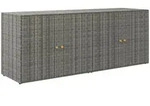 vidaXL Gartenschrank, Grau, Holzwerkstoff, 55.5x80x198 cm, Aufbewahrung &