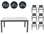 Home Deluxe Sitzgruppe, Anthrazit, Metall, Glas, Gartenm&ouml;bel, Gartenm&ouml;bel-Sets
