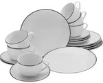 Creatable Kaffeeservice, Schwarz, Wei&szlig;, Keramik, 18-teilig, 200 ml,200 ml, Essen &