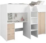 Hochbett, Braun, Holzwerkstoff, 90x200 cm, Kinder- & Jugendzimmer, Kinderm&ouml;bel,