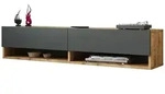 [en.casa] Tv-Element, Anthrazit, Holzwerkstoff, 140x29.5x31.5 cm, Wohnzimmer,