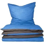 Schiesser Bettw&auml;scheset, Dunkelgrau, Blau, Textil, 155x220 cm, Schlaftextilien,