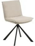 P & B Stuhl, Beige, Textil, Sternfu&szlig;, 47x85x59 cm, Sitzfl&auml;che 360&deg; drehbar,