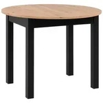 P & B Esstisch, Schwarz, Eiche Artisan, Holzwerkstoff, rund, eckig, 100x75x100 cm,