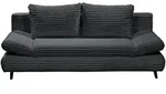 Mid.you Schlafsofa, Schwarz, Holz, Buche, massiv, 2-Sitzer, F&uuml;llung: Schaumstoff,