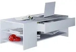 Mid.you Couchtisch, Grau, Wei&szlig;, Holzwerkstoff, 1 Schublade(n) Schubladen,