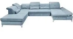 Mid.you Wohnlandschaft, Blau, Metall, 8-Sitzer, U-Form, 350x245 cm, Made in EU,
