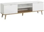 Mid.you Tv-Element, Wei&szlig;, Sonoma Eiche, Holz, Eiche, massiv, 160x50x40 cm,