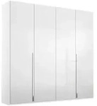 home24 Dreht&uuml;renschrank, Wei&szlig;, Wei&szlig; Hochglanz, Holzwerkstoff, 7 F&auml;cher,