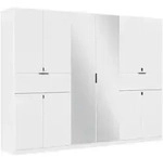 Rauch M&ouml;bel Dreht&uuml;renschrank, Silber, Wei&szlig;, Holzwerkstoff, 3 F&auml;cher, 2