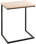 Beistelltisch, Schwarz, Eiche, Metall, Holzwerkstoff, rechteckig, eckig, 30x50x40 cm,