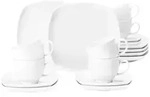 Seltmann Weiden Kaffeeservice, Wei&szlig;, Keramik, 18-teilig, Rechteckig, 24x18.1x43 cm,