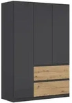 Rauch M&ouml;bel Dreht&uuml;renschrank, Grau, Eiche Artisan, Holzwerkstoff, 2 F&auml;cher, 2