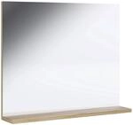 Mid.you Wandspiegel VCM Landos, Wei&szlig;, Eiche, Holzwerkstoff, rechteckig, 50x60x2 cm,