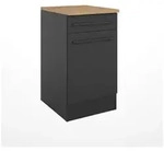 P & B Schubkastenunterschrank, Schwarz, Holzwerkstoff, 1 F&auml;cher, 1 Schublade(n)