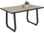 Boxxx Esstisch, Anthrazit, Eiche, Holzwerkstoff, rechteckig, Kufe, U-Form, 90x76x140