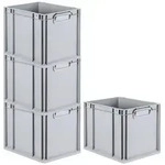 Proregal Eurobox, Grau, Kunststoff, Rechteckig, 30x32x40 cm, Ordnen & Aufbewahren,