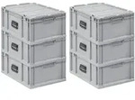 Proregal Eurobox, Grau, Kunststoff, Rechteckig, 40x23.5x60 cm, Ordnen & Aufbewahren,